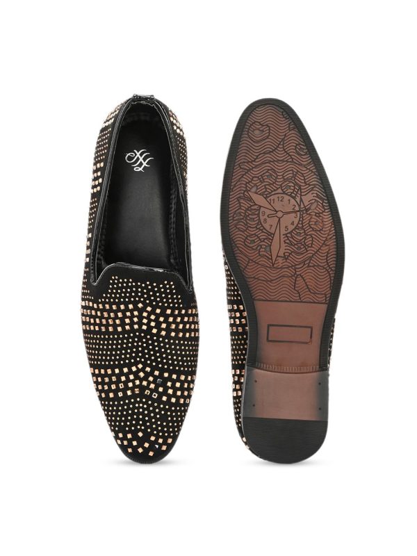 House of Pataudi Men Embellished Lightweight Comfort Insole Loafers Online Sale