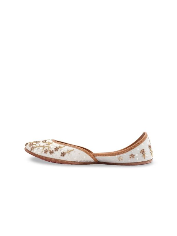 House of Pataudi Embroidered Slip-On Mojaris For Cheap