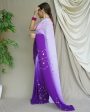 Vamsee Antara Purple Georgette Saree Cheap