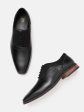 House of Pataudi Men Black Handcrafted Leather Formal Brogues For Cheap