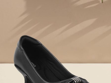 Metro Black Kitten Pumps Fashion