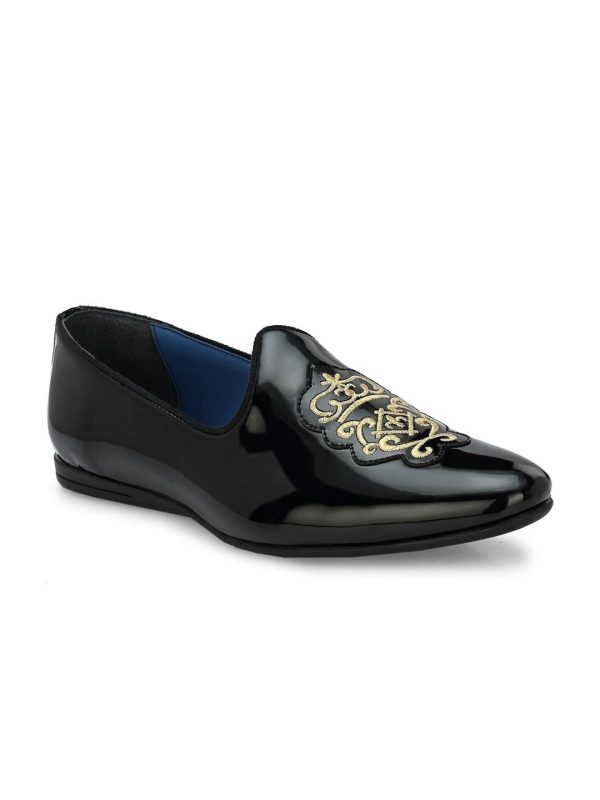 House of Pataudi Men Embellished Round Toe Mojaris For Cheap