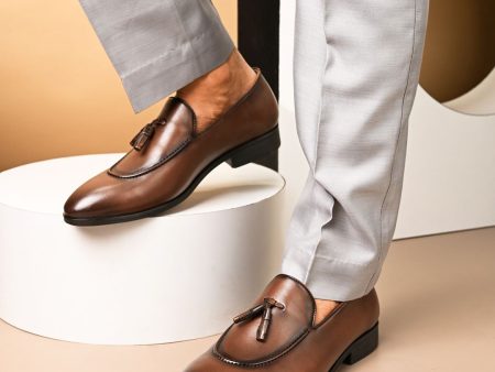 House of Pataudi Men Leather Formal Slip-On Shoes Sale