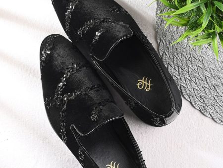 House of Pataudi Men Embellished Lightweight Mojaris Shoes For Cheap