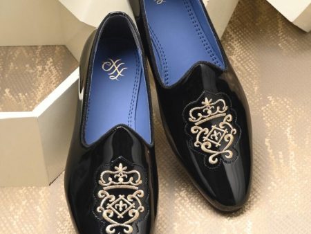 House of Pataudi Men Embellished Round Toe Mojaris For Cheap