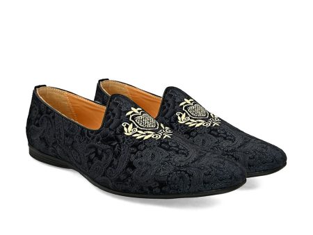 House of Pataudi Men Embroidered Light Weight Casual Slip On Mojaris Online Sale